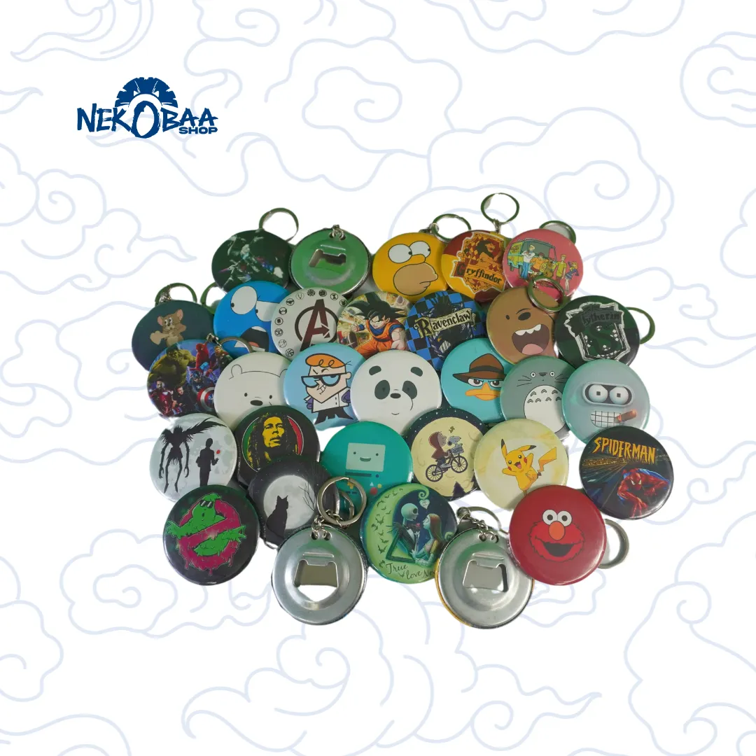 Botones y Destapadores de figuras animadas